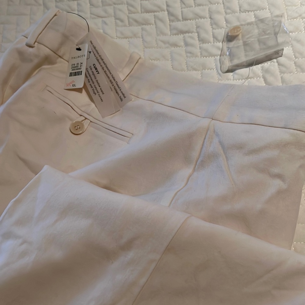 Never worn off white Talbots pants